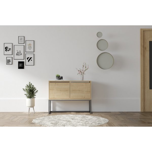 Zermat consoletafel 90 x 34 cm - Saffier eik