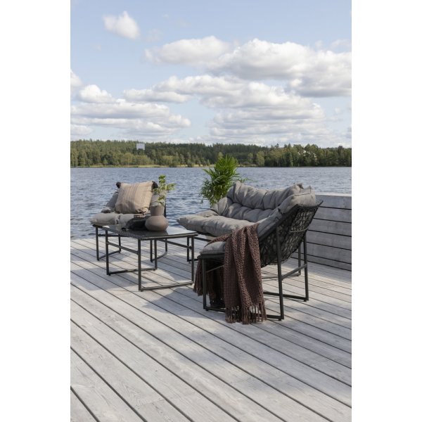 Groupe de canapés Tina - Noir/gris Groupe de canapés Tina - Noir/gris