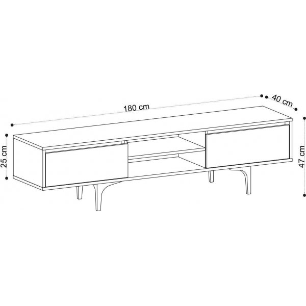 Banc multimédia Artemis - Chêne Banc multimédia Artemis - Chêne