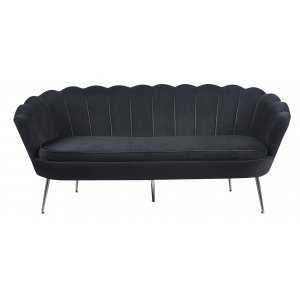 Soffa 3-sits i svart sammet - Kingsley Soffa 3-sits i svart sammet - Kingsley