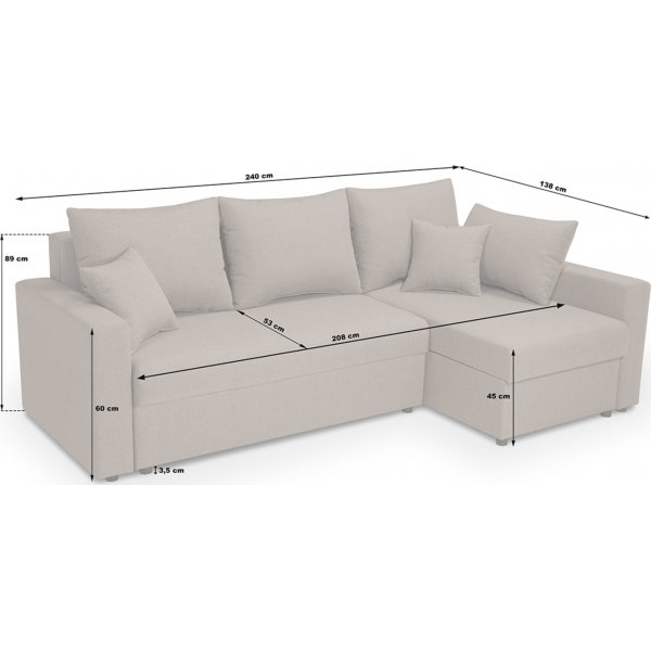 Zemek slaapbank - Zwart