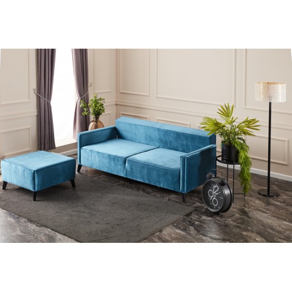 Ova divanbäddsoffa höger - Turkos Ova divanbäddsoffa höger - Turkos