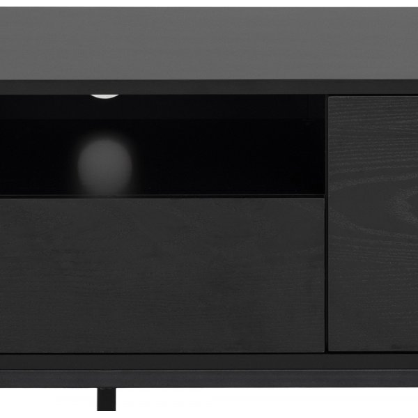 Seaford TV-bnk 140 cm - Svart