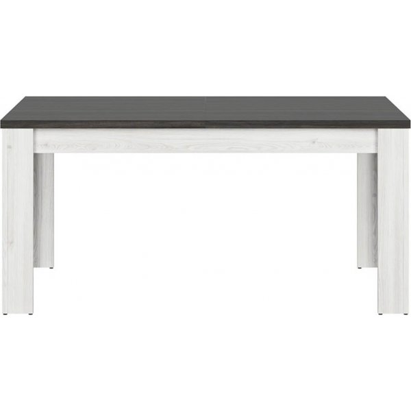 Hesen matbord 160-200 x 90 cm - Vit/svart