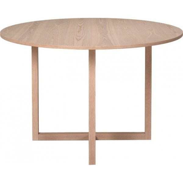 Bronx runt matbord �120 cm i whitewash