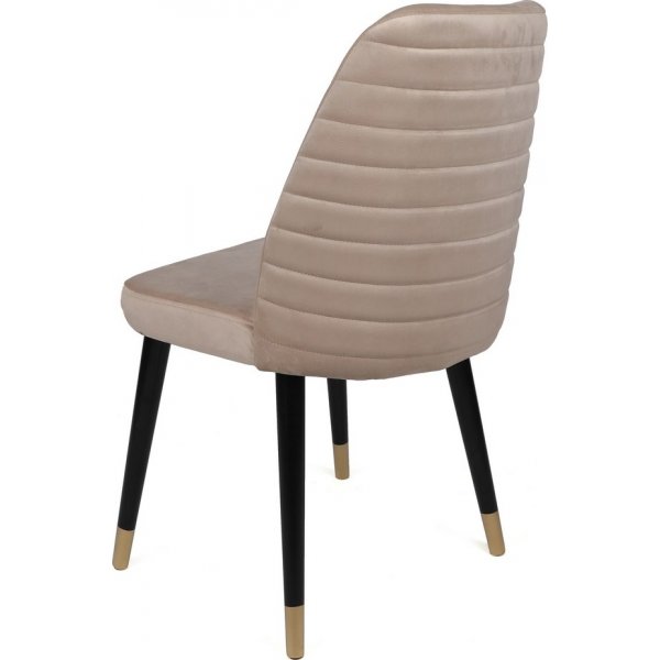 Hugo eetkamerstoelen set - Creme/zwart/goud Hugo eetkamerstoelen set - Creme/zwart/goud