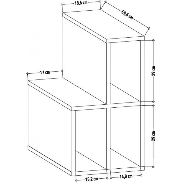 Lemont bijzettafel 59,6 x 35,6 cm - Antraciet Lemont bijzettafel 59,6 x 35,6 cm - Antraciet