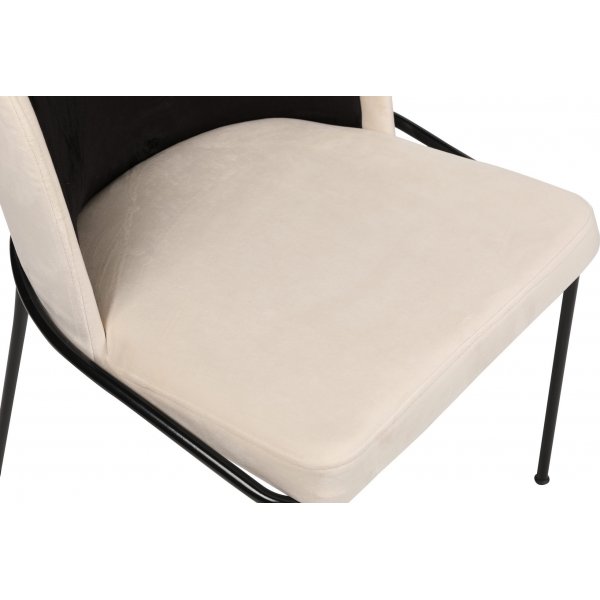 Ensemble de chaises Doris - Noir/blanc crème Ensemble de chaises Doris - Noir/blanc crème