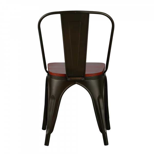 Industry plåtstol med träsits - stapelbar Industry plåtstol med träsits - stapelbar