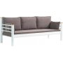 Kappis 3-sits utesoffa - Vit/brun