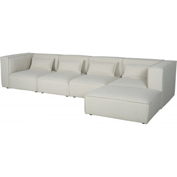 Nees modulaire bank in wit boucl - combo 1