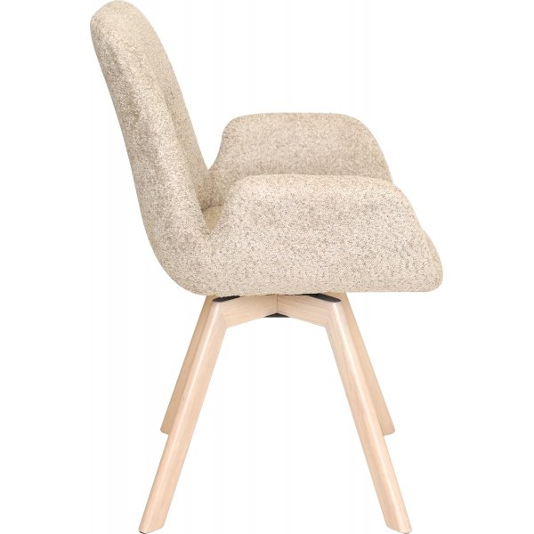 Crosby matstol - Beige/vitpigmenterad ek Crosby matstol - Beige/vitpigmenterad ek