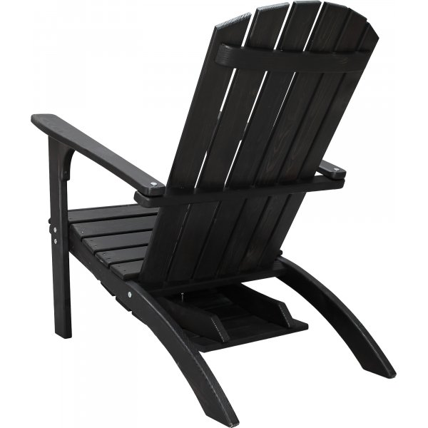 Kungshamn dckstol med fotstd - Svart