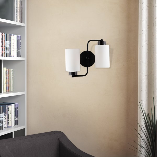 Balcova wandlamp - Zwart