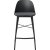 Tabouret de bar Drake noir avec coussin d\\\'assise SH68 cm