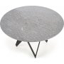Orcan runt matbord 140 cm - Gr marmor/svart