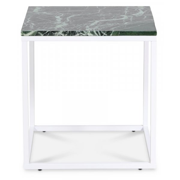 Accent soffbord 50 - Grön marmor / Vit Accent soffbord 50 - Grön marmor / Vit