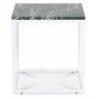 Accent soffbord 50 - Grn marmor / Vit