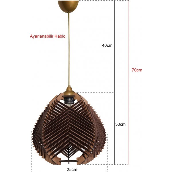 Folio taklampa - Brun Folio taklampa - Brun