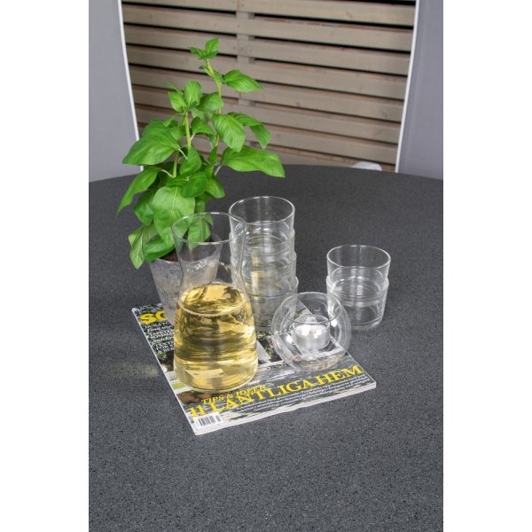 Copacabana utematgrupp med 6 st Copacabana stolar - Grå/Vit Copacabana utematgrupp med 6 st Copacabana stolar - Grå/Vit