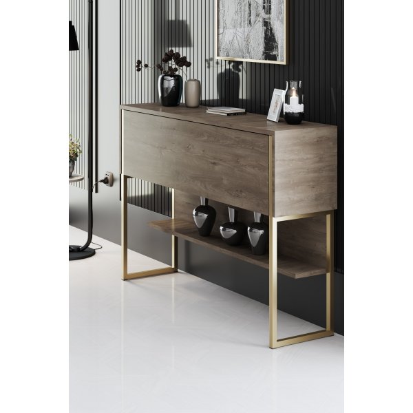 Table relief Lux 120 x 30 cm - Noyer/or Table relief Lux 120 x 30 cm - Noyer/or