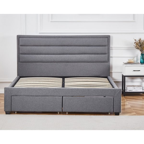 Älmhult 160 x 200 cm grijs bed met opbergruimte Älmhult 160 x 200 cm grijs bed met opbergruimte
