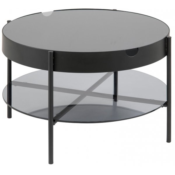 Table basse Tipton Ø75 cm - Verre/Noir Table basse Tipton Ø75 cm - Verre/Noir