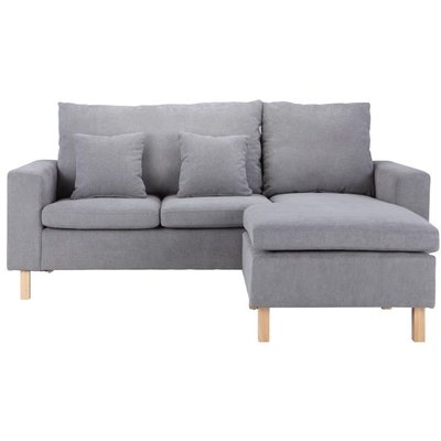 Ripa L-soffa 3-sits - Ljusgr