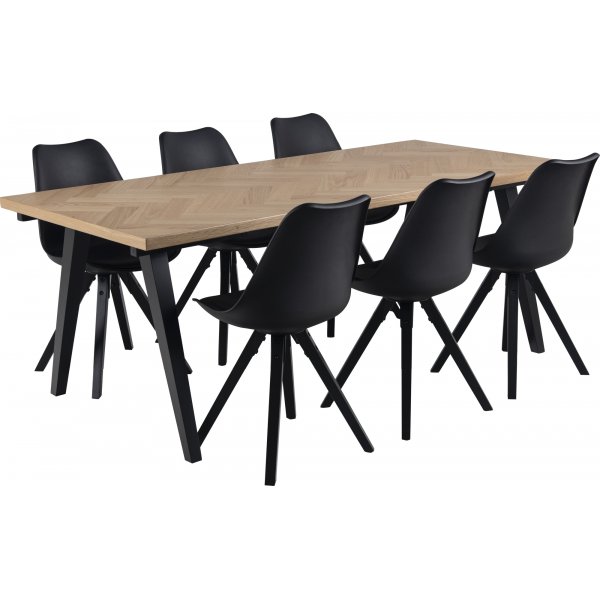 Dima matstol - Svart PU Dima matstol - Svart PU