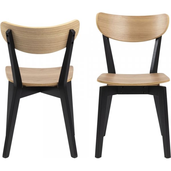 Roxby matstol - Ek/svart Roxby matstol - Ek/svart