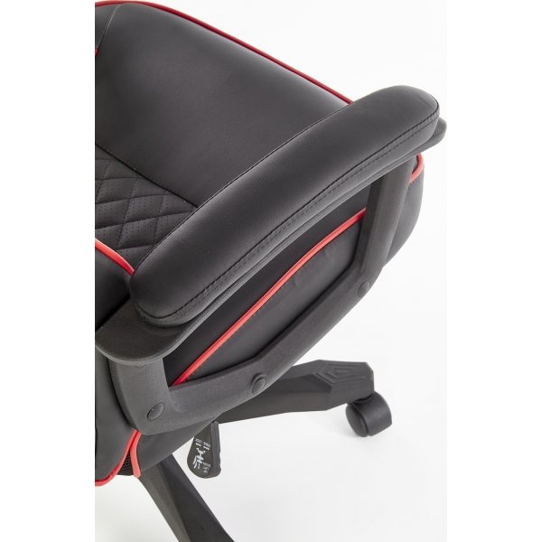 F1 kontorsstol / spelstol - Svart/rd