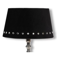 Velvet lampskärm med nitar 25 cm - Svart / krom Velvet lampskärm med nitar 25 cm - Svart / krom