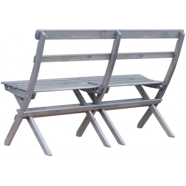 Canap d\\\'extrieur Knohult | banc de jardin - Gris (pliable)