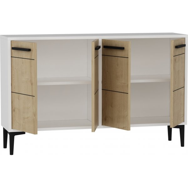 Stria dressoir - Eiken wit/saffier