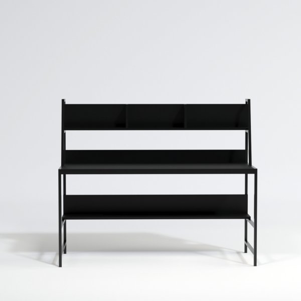 Demir skrivbord 140 x 60 cm - Svart