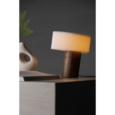 Brans bordslampa - Valnt/Vit