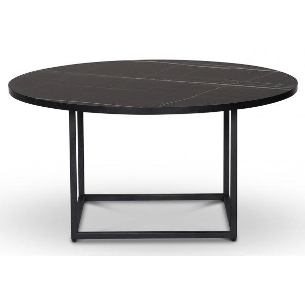 Soffbord Ø90 cm - Svart marmor (Exklusive laminat) + Textilrengöring för möbler Soffbord Ø90 cm - Svart marmor (Exklusive laminat) + Textilrengöring för möbler