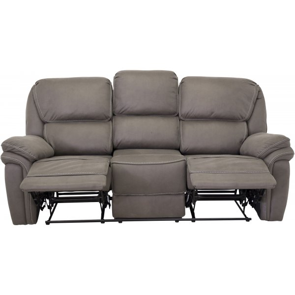 Canapé inclinable Riverdale - Canapé 3 places - Gris (microfibre) + Détachant pour meubles Canapé inclinable Riverdale - Canapé 3 places - Gris (microfibre) + Détachant pour meubles