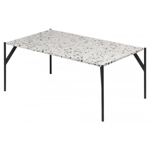 Terrazzo soffbord 110x60 cm - Cosmo Terrazzo & underrede AIR i svart metall