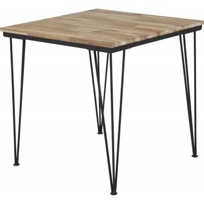 Annelie matbord 80 cm - Teak/svart