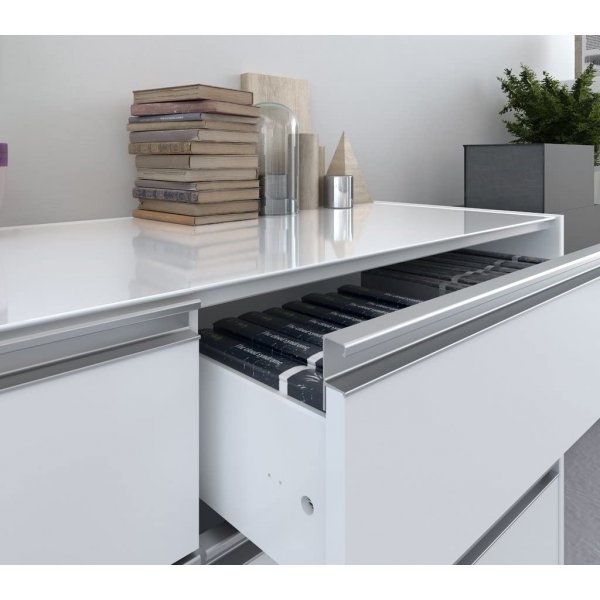 Skyline dressoir met 6 lades - Wit Skyline dressoir met 6 lades - Wit