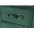 Petit vintage koffert / Barskåp / Sminkbord med spegel och förvaring - Mörkgrön (Sammet)