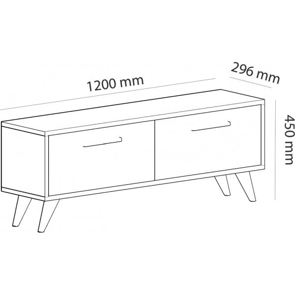 Banc multimédia Melisa - Chêne saphir/blanc Banc multimédia Melisa - Chêne saphir/blanc