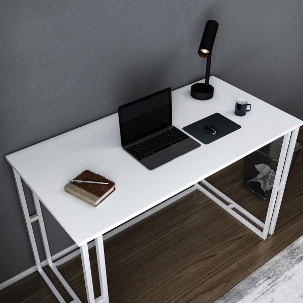 Kane skrivbord 120 x 60 cm - Vit Kane skrivbord 120 x 60 cm - Vit