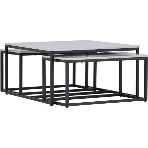 Solna soffbord 80/38 x 80/73 cm - Grå/svart Solna soffbord 80/38 x 80/73 cm - Grå/svart