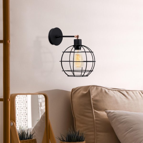 Fellini wandlamp 882 - Zwart