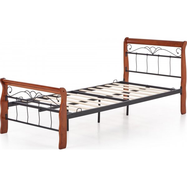 Anika 90x200 cm bedframe - antiek kersen/zwart Anika 90x200 cm bedframe - antiek kersen/zwart