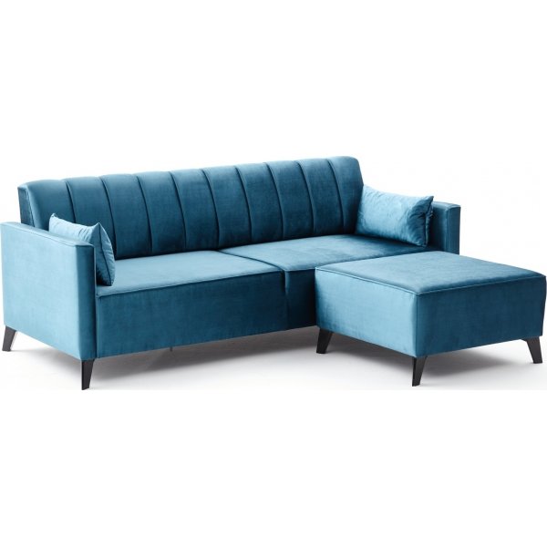 Ova divanbäddsoffa höger - Turkos Ova divanbäddsoffa höger - Turkos