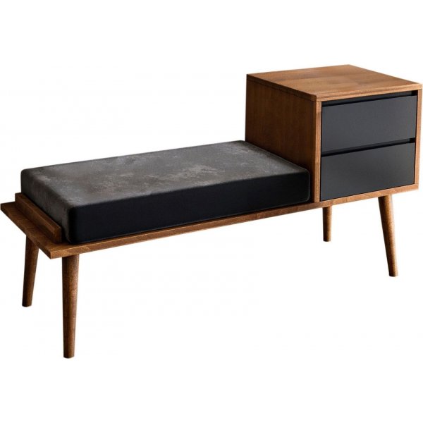 Zuurbank - Walnoot/antraciet