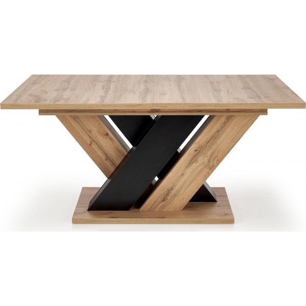 Table à manger Brandon 160-200 x 90 cm - Chêne Wotan/noir Table à manger Brandon 160-200 x 90 cm - Chêne Wotan/noir
